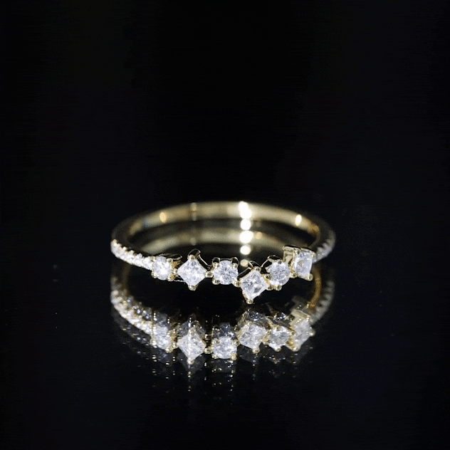 Minimalist Lab Grown Diamond Half Eternity Ring