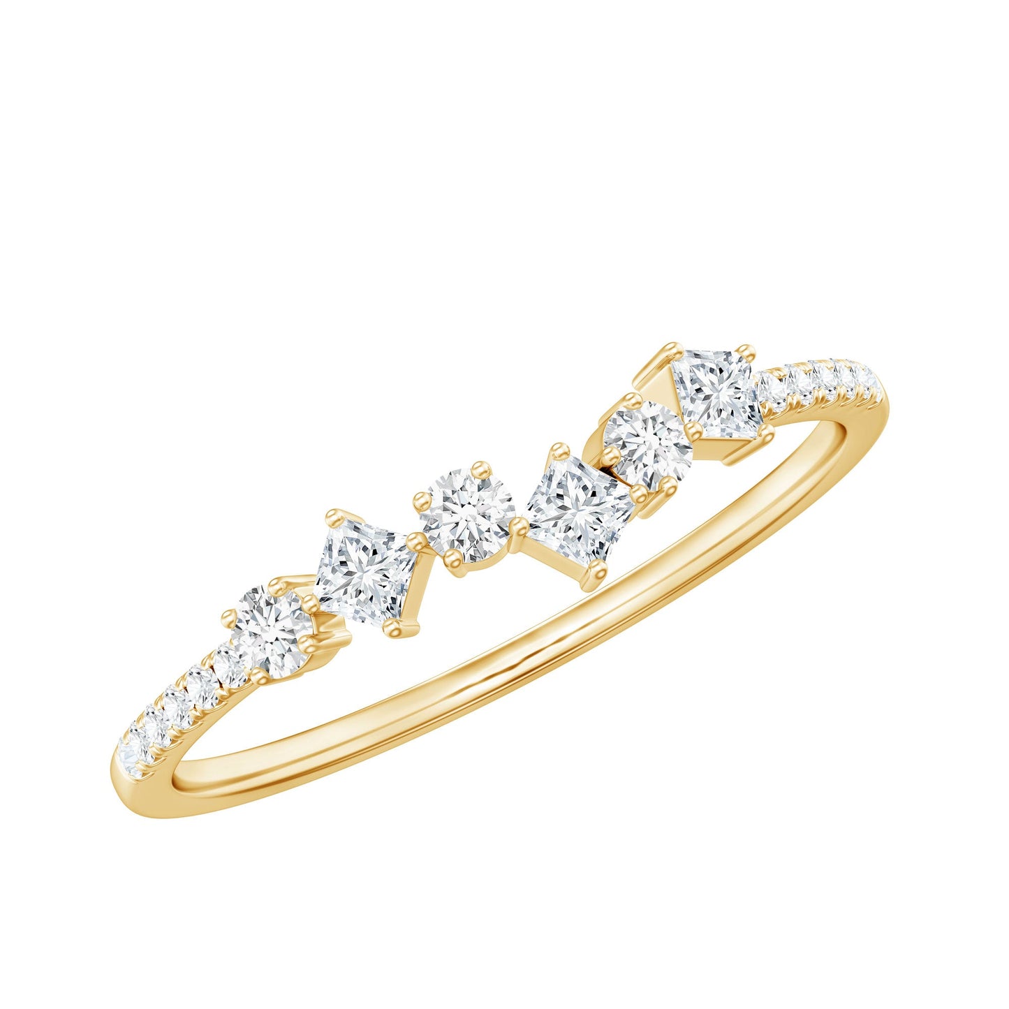 Minimalist Lab Grown Diamond Half Eternity Ring