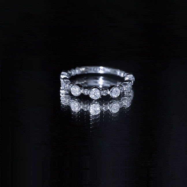 Bezel Set Lab Grown Diamond Wedding Anniversary Band
