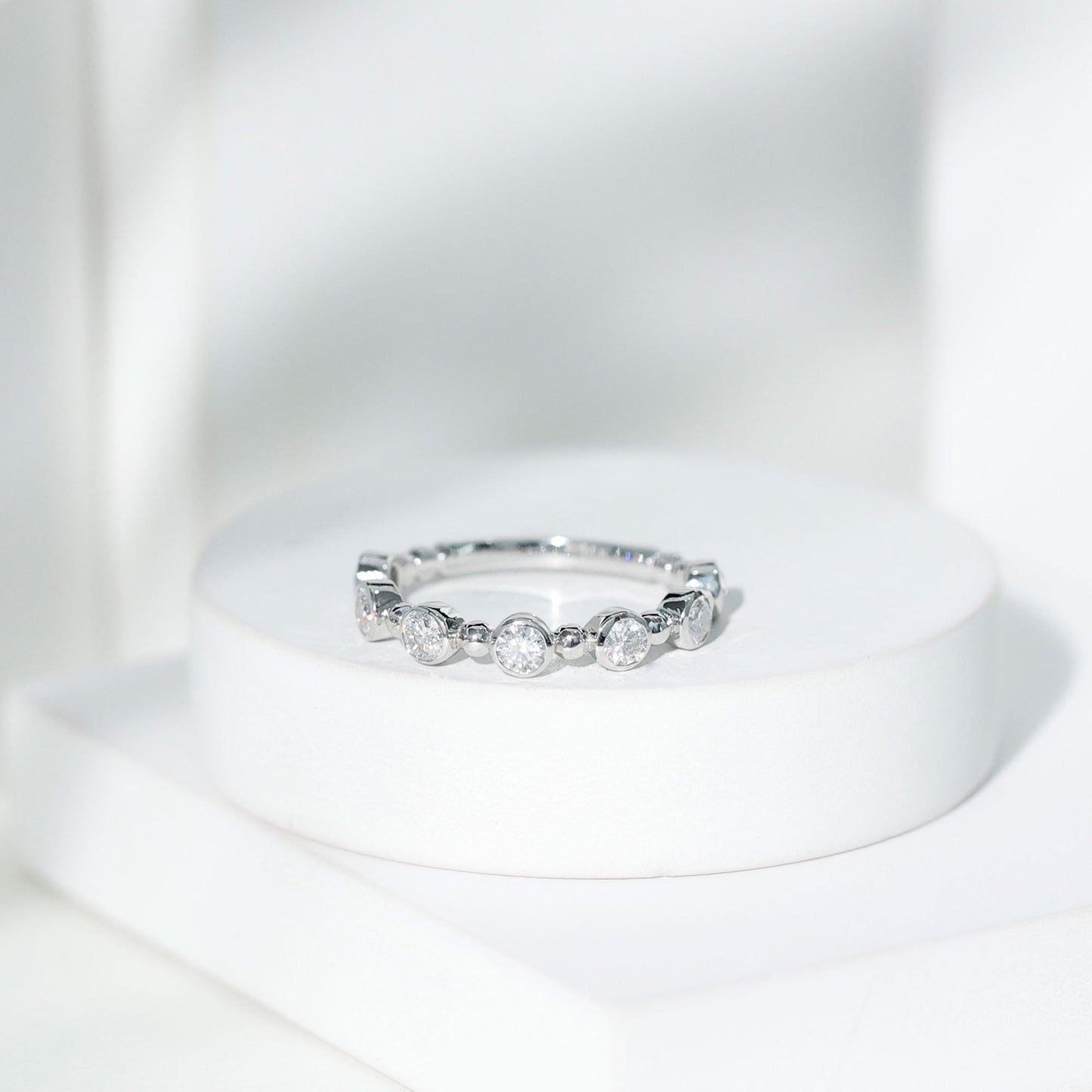 Bezel Set Lab Grown Diamond Wedding Anniversary Band