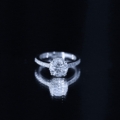 2 Carat Lab Created Diamond Round Engagement Ring With Hidden Halo
