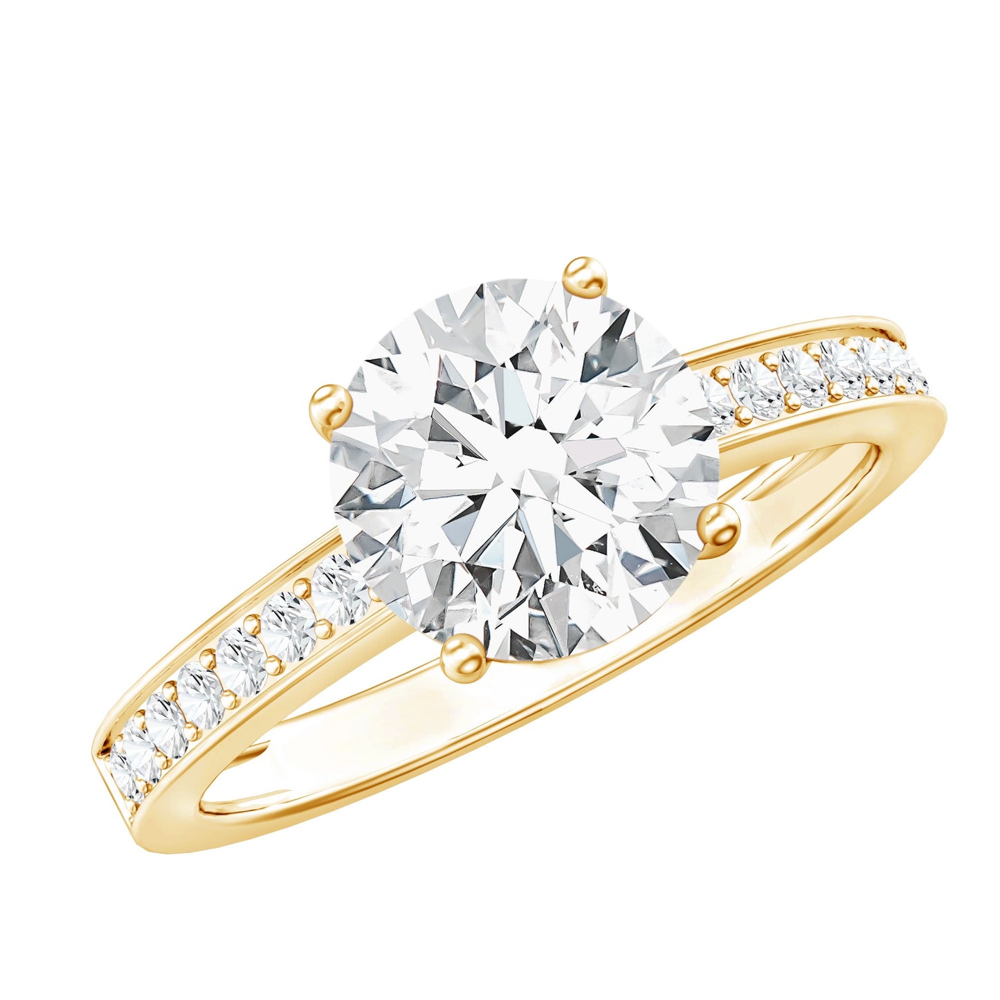 2 Carat Lab Created Diamond Round Engagement Ring With Hidden Halo