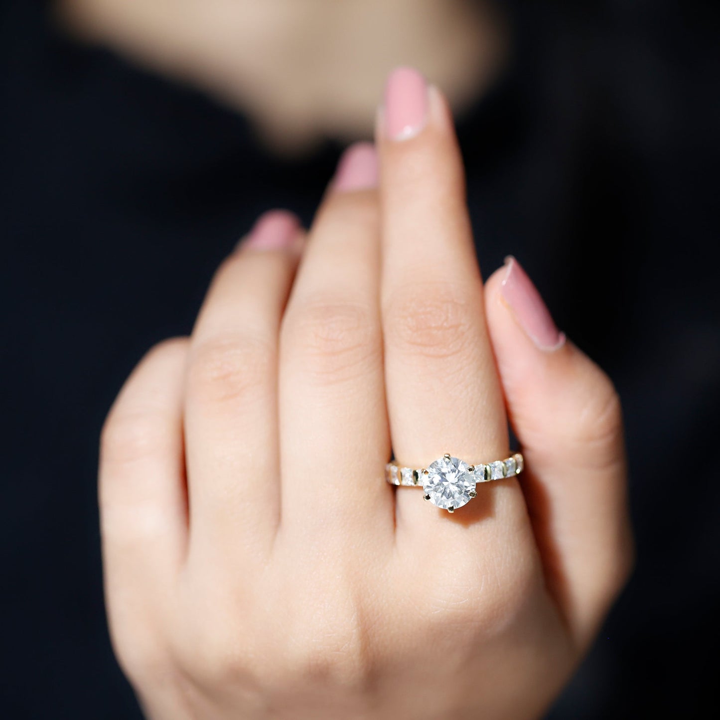 Certified 2 Carat Lab Diamond Round Engagement Ring With 6 Prong