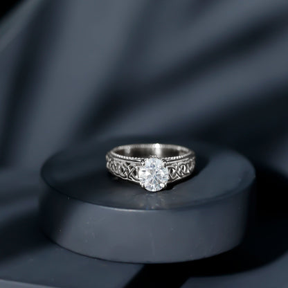 Certified 1.2 Carat Lab Grown Diamond Celtic Design Engagement Ring