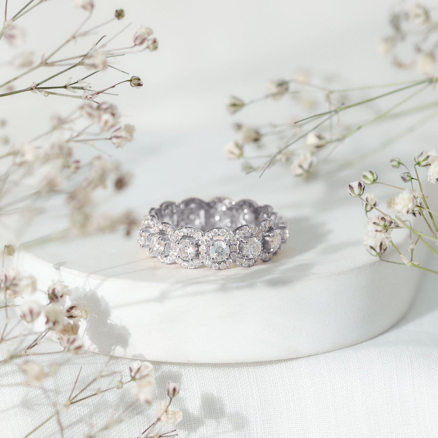 Classic Lab Grown Diamond Thick Wedding Band