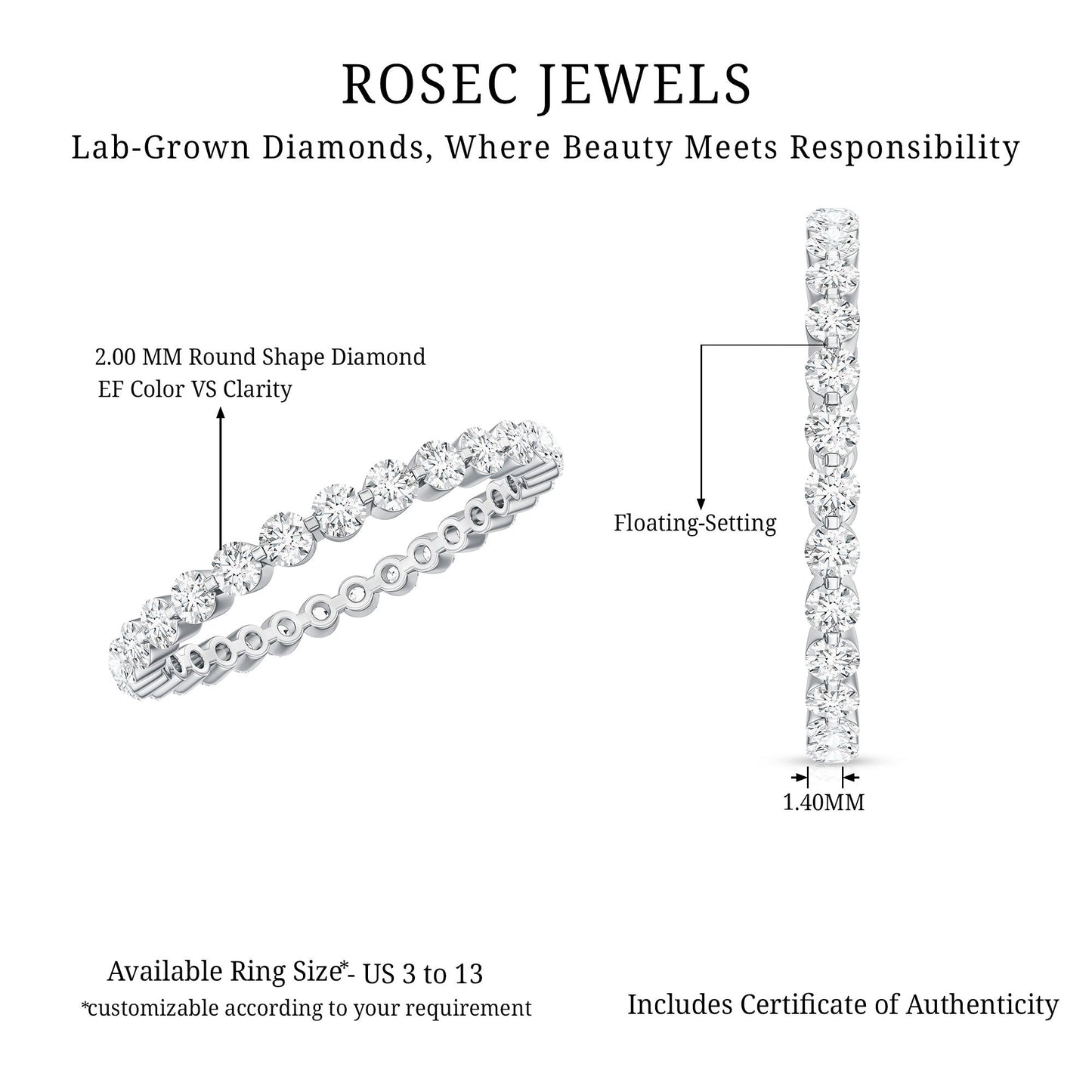 Lab Grown Diamond Wedding Enhancer for Women