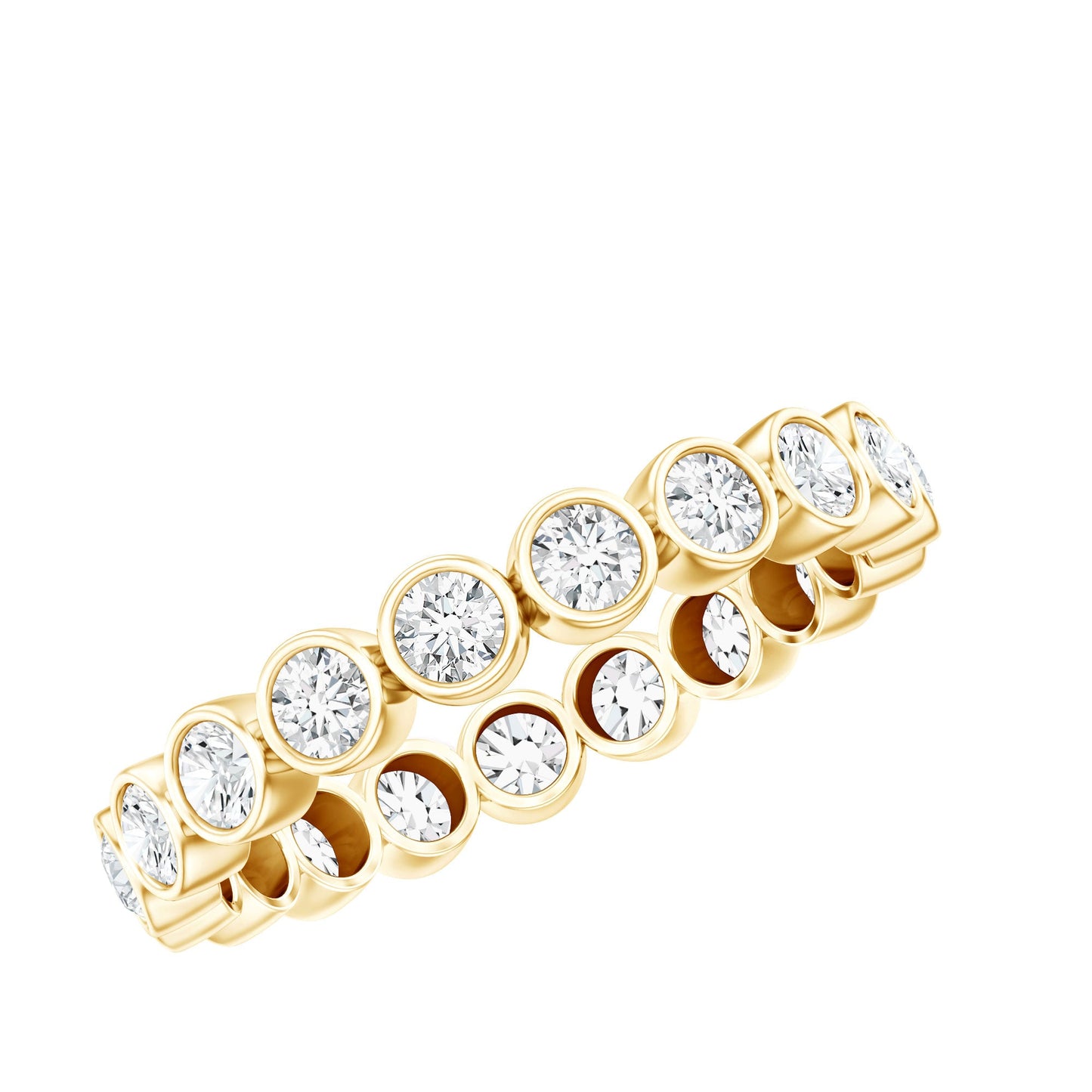 Bezel Set Lab Grown Diamond Eternity Band Ring