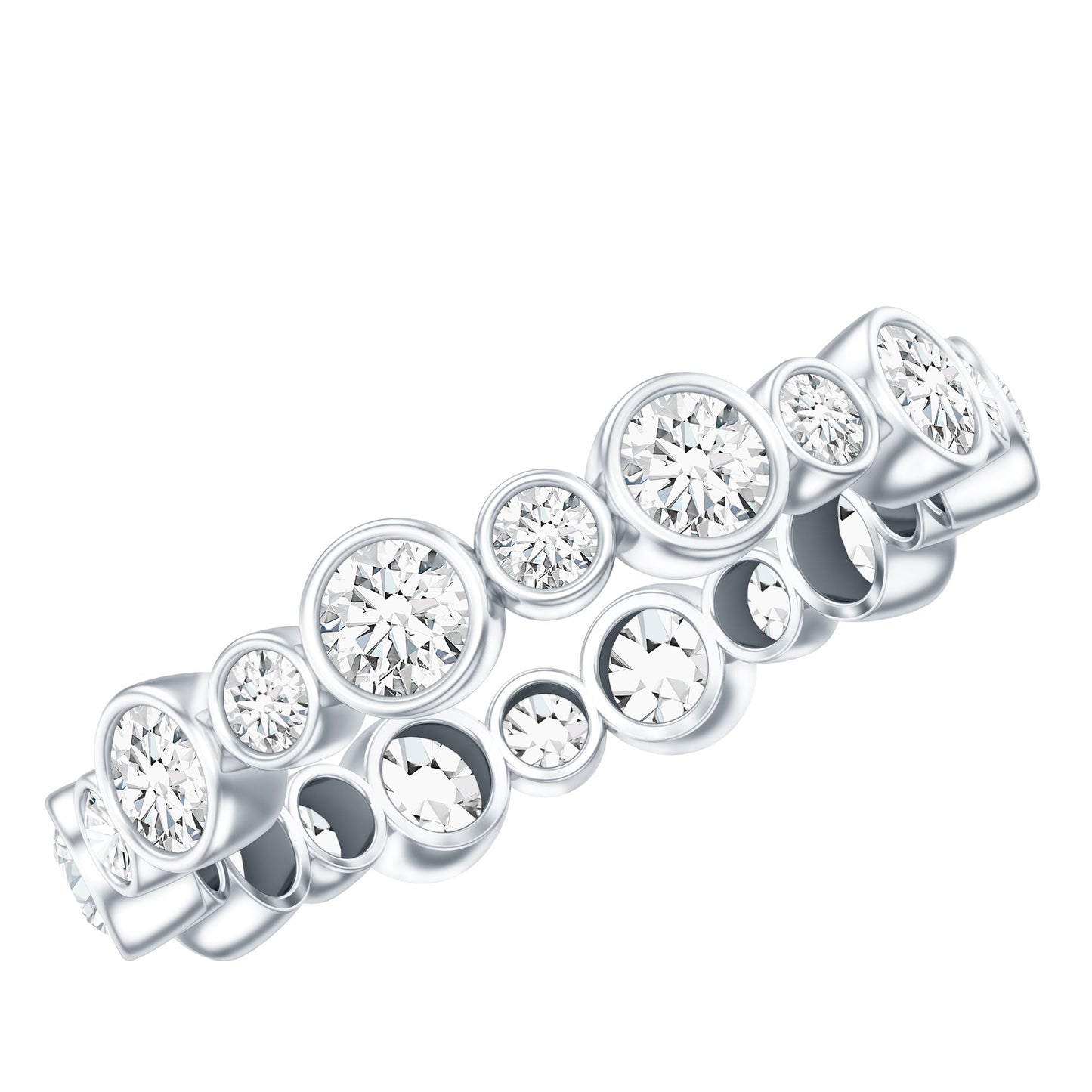 Lab Grown Diamond Bezel Set Wedding Band