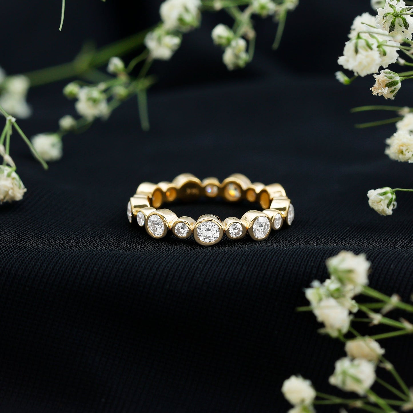 Lab Grown Diamond Bezel Set Wedding Band