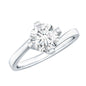 1.2 Carat Lab Grown Diamond Engagement Ring With Diagonal 4 Prongs