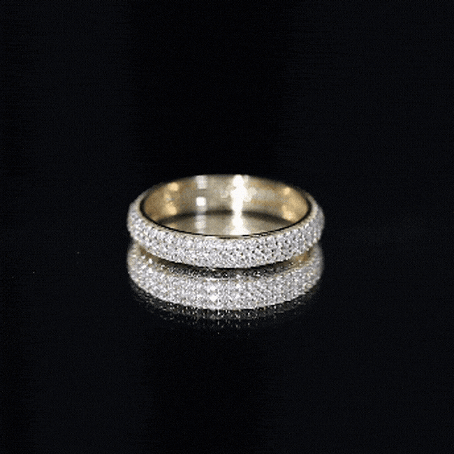 Round Cut Lab Grown Diamond Eternity Wedding Band