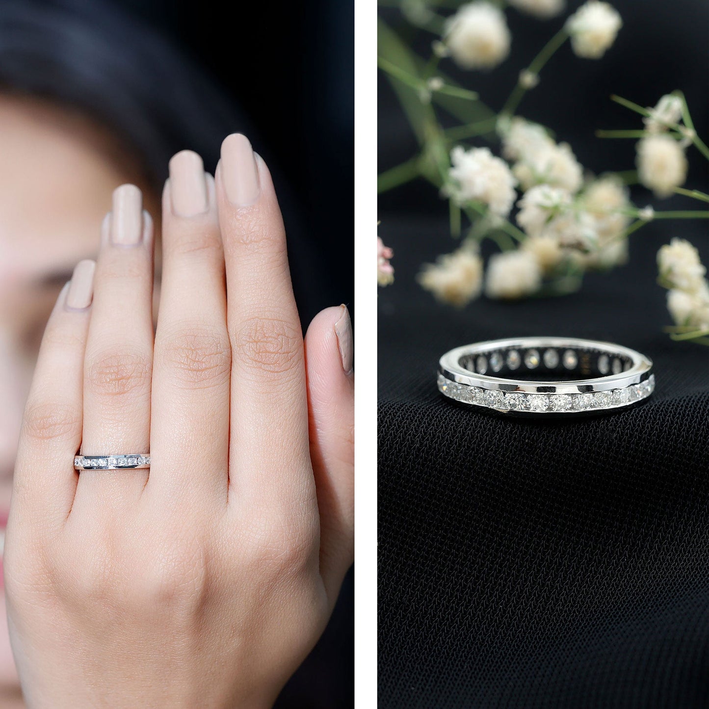 Lab Grown Diamond Wedding Eternity Band For Women