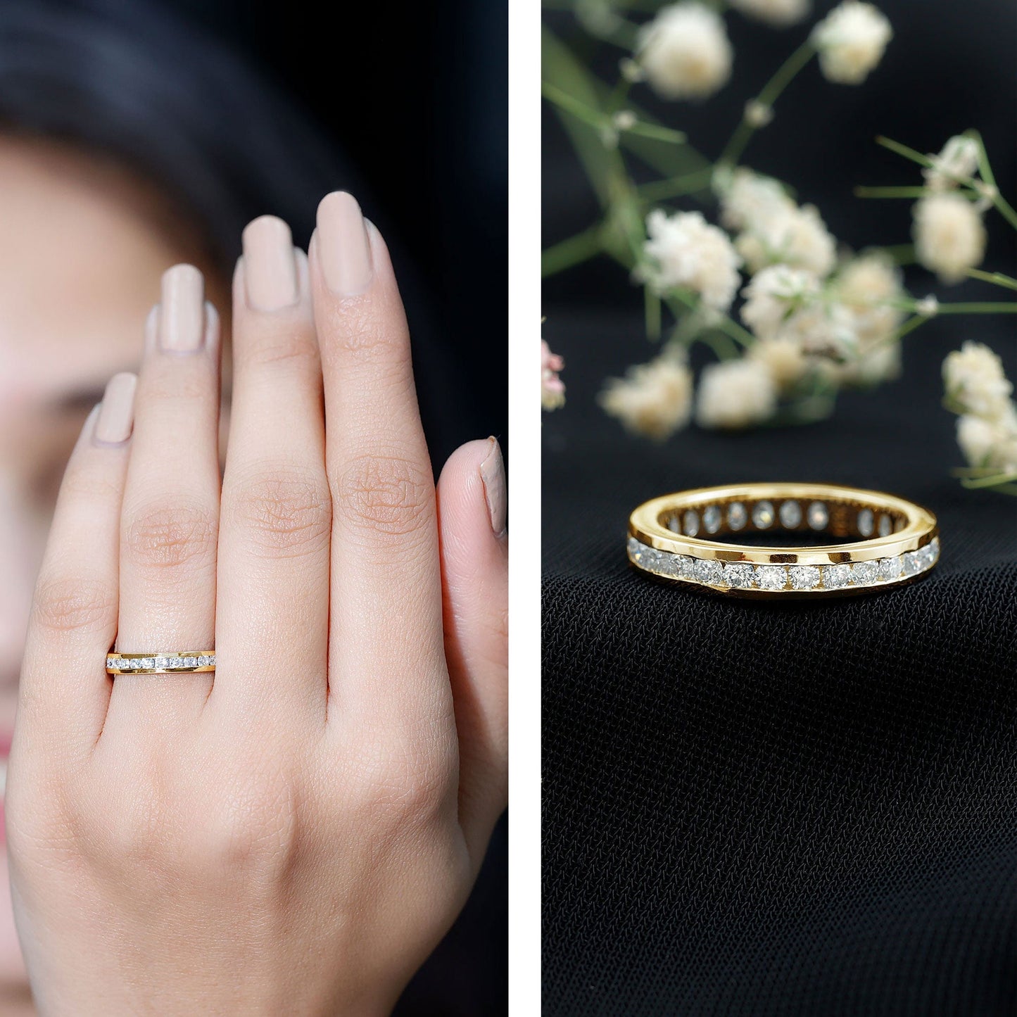 Lab Grown Diamond Wedding Eternity Band For Women