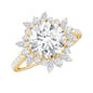 Certified Lab Created Diamond Halo Engagement Ring For Her