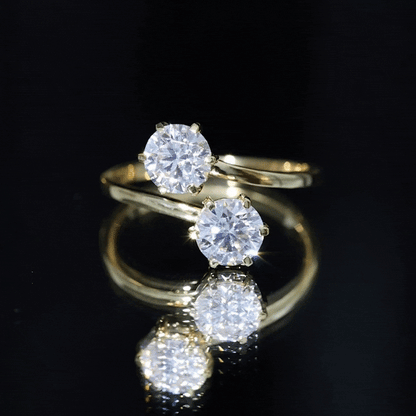 Certified Lab Created Diamond Moi Et Toi Engagement Ring for Women