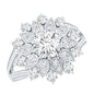 Certified Lab Grown Diamond Flower Engagement Ring for Her