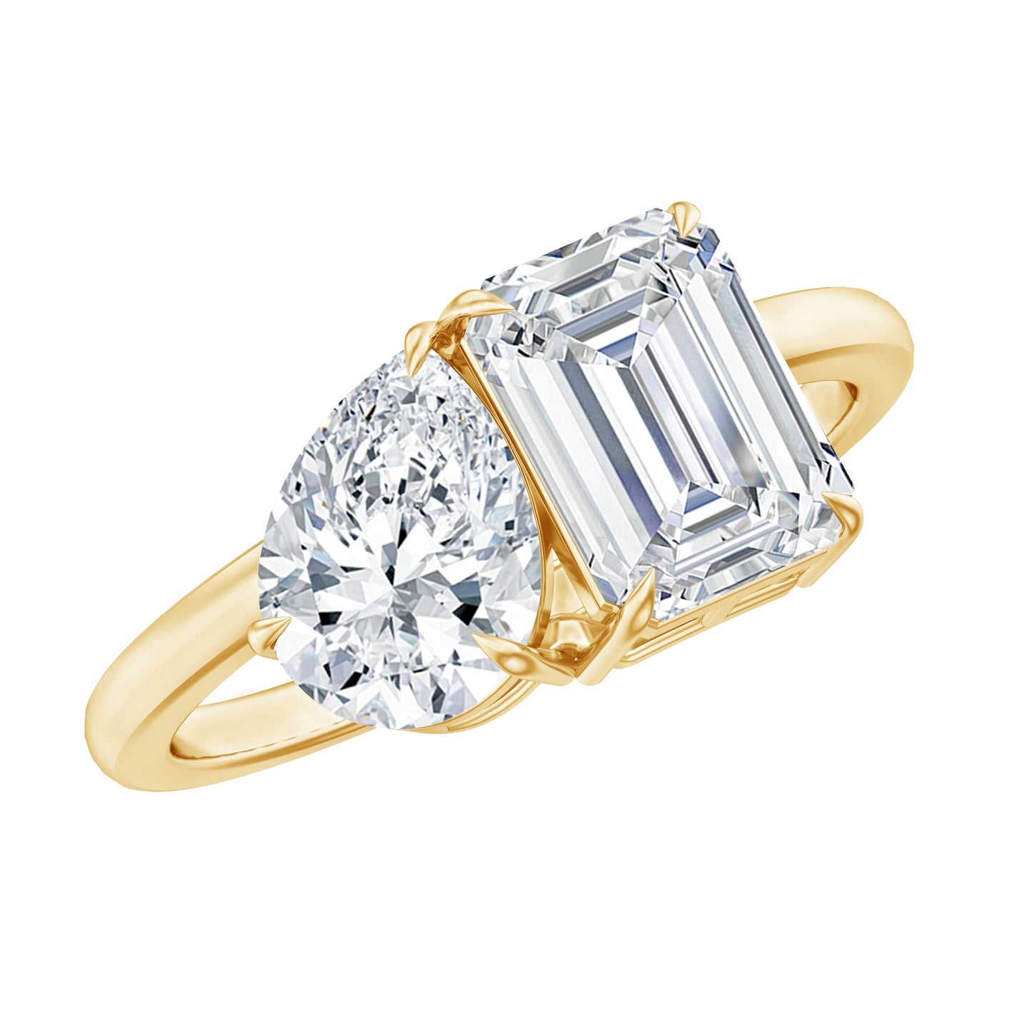 Lab Created Diamond Moi Et Toi Engagement Ring for Women