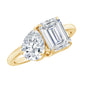 Lab Created Diamond Moi Et Toi Engagement Ring for Women