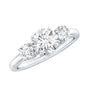 Certified Lab Grown Diamond Three Stone Engagement Ring for Her
