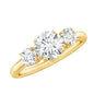 Certified Lab Grown Diamond Three Stone Engagement Ring for Her