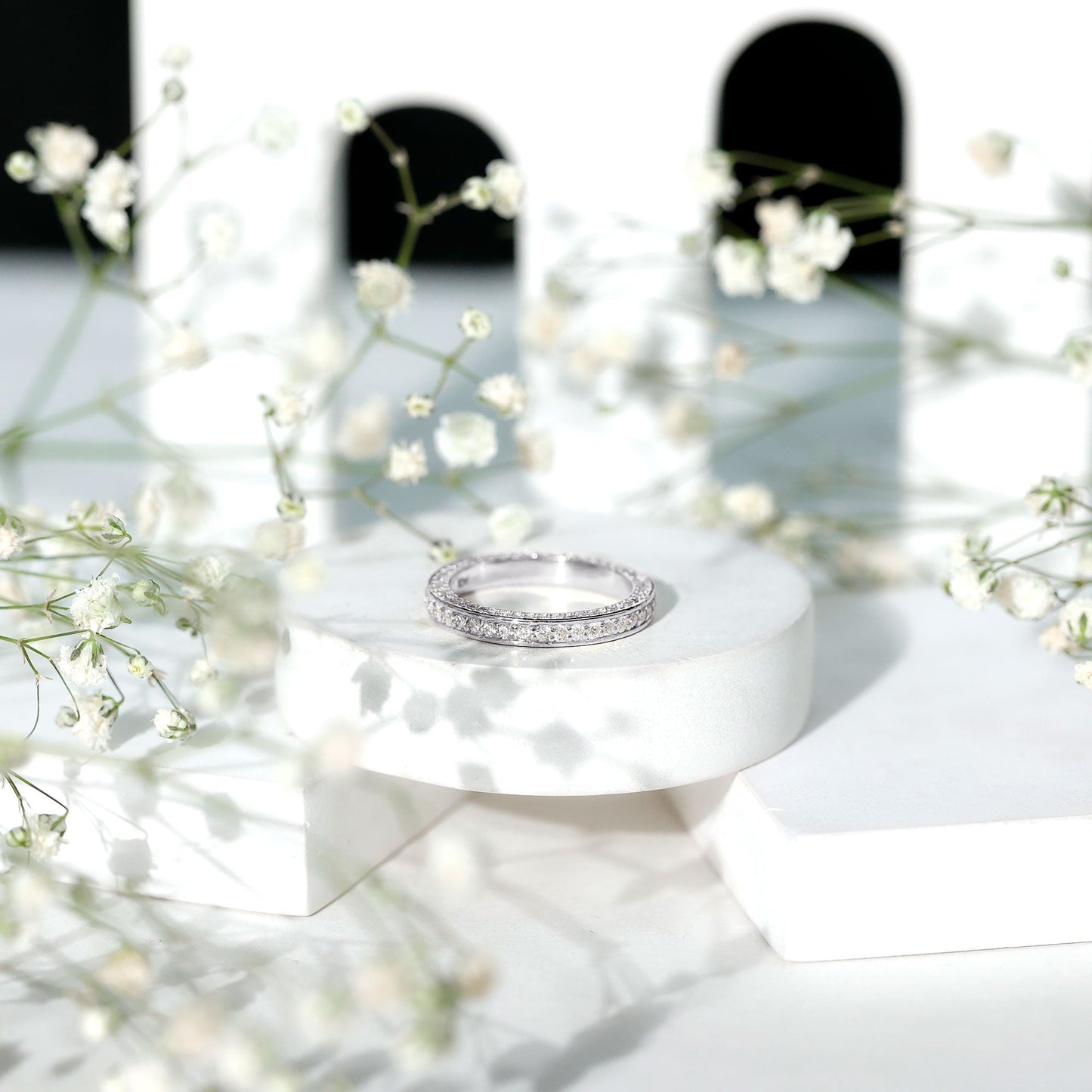 Certified Lab Created Diamond Wedding Bands for Women