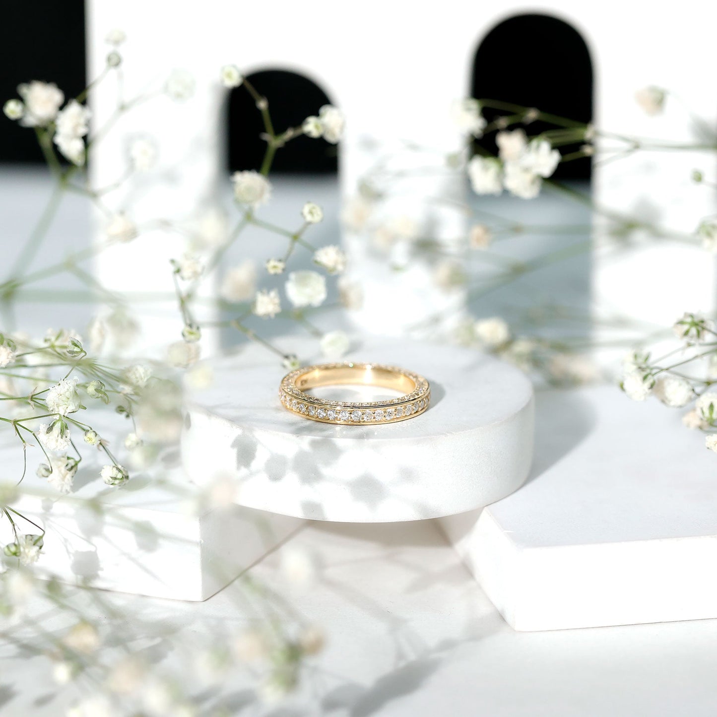 Certified Lab Created Diamond Wedding Bands for Women