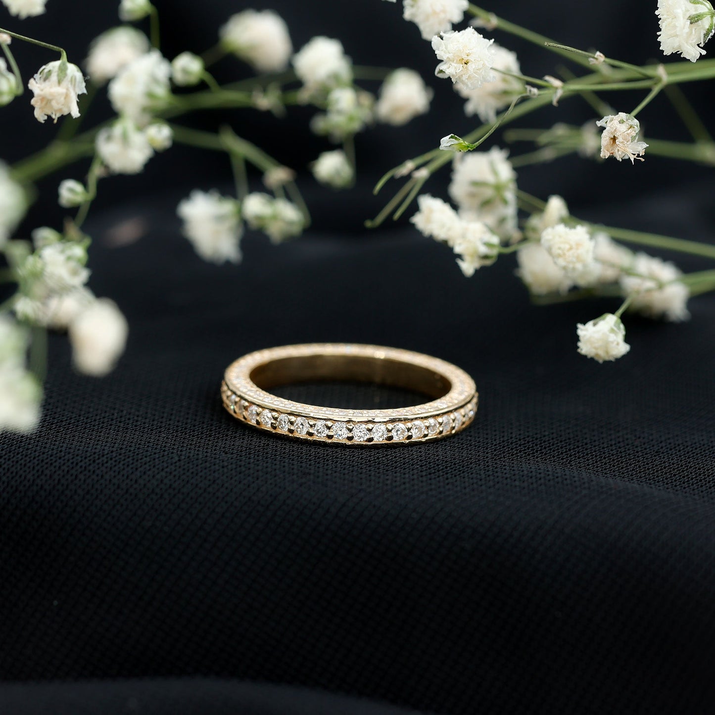 Certified Lab Created Diamond Wedding Bands for Women