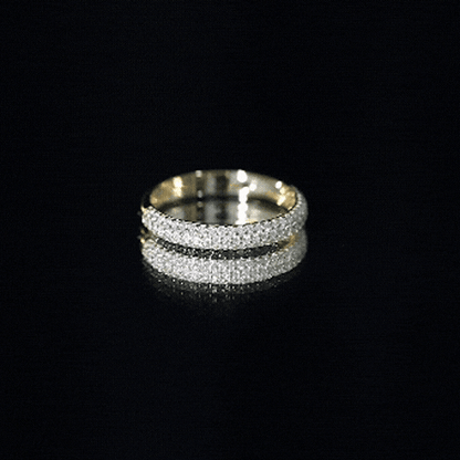 Certified Lab Grown Diamond 3 Row Eternity Ring