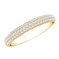 Certified Lab Grown Diamond 3 Row Eternity Ring