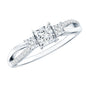 Lab Grown Diamond Three Stone Promise Ring With Split Shank