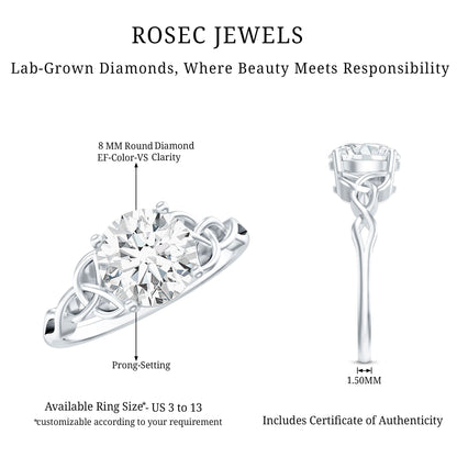 Lab Created 2 Carat Diamond Celtic Knot Engagement Ring