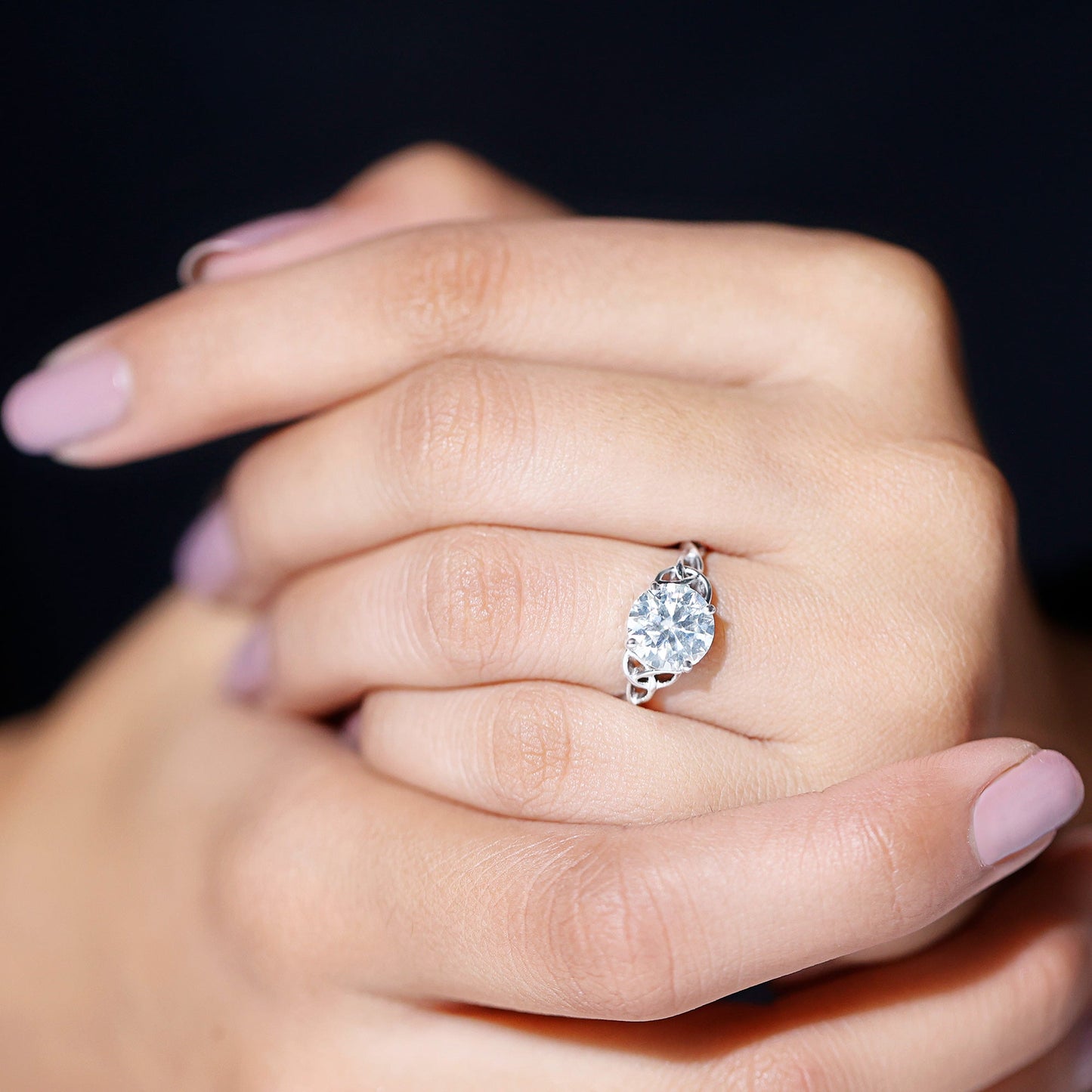 Lab Created 2 Carat Diamond Celtic Knot Engagement Ring