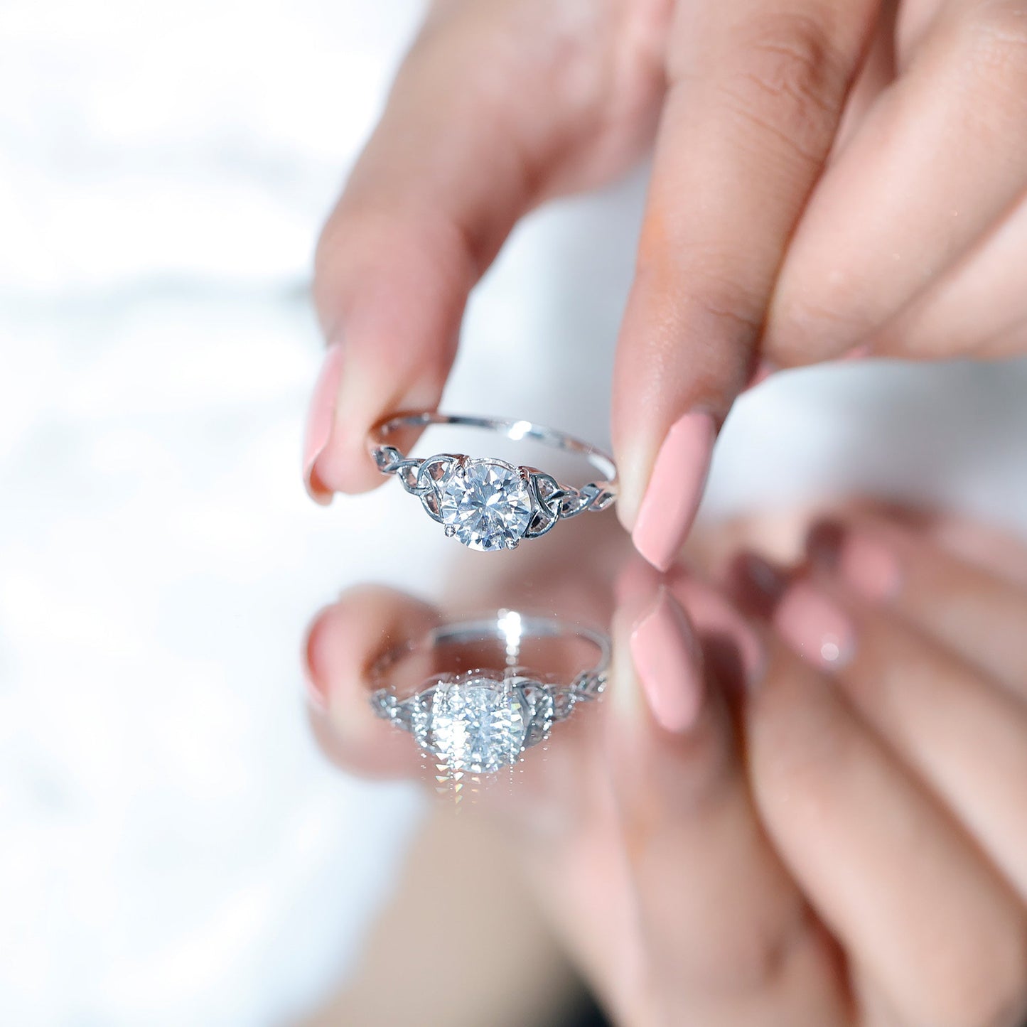 Lab Created 2 Carat Diamond Celtic Knot Engagement Ring