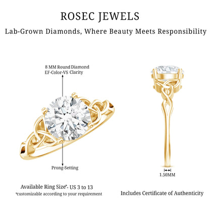 Lab Created 2 Carat Diamond Celtic Knot Engagement Ring