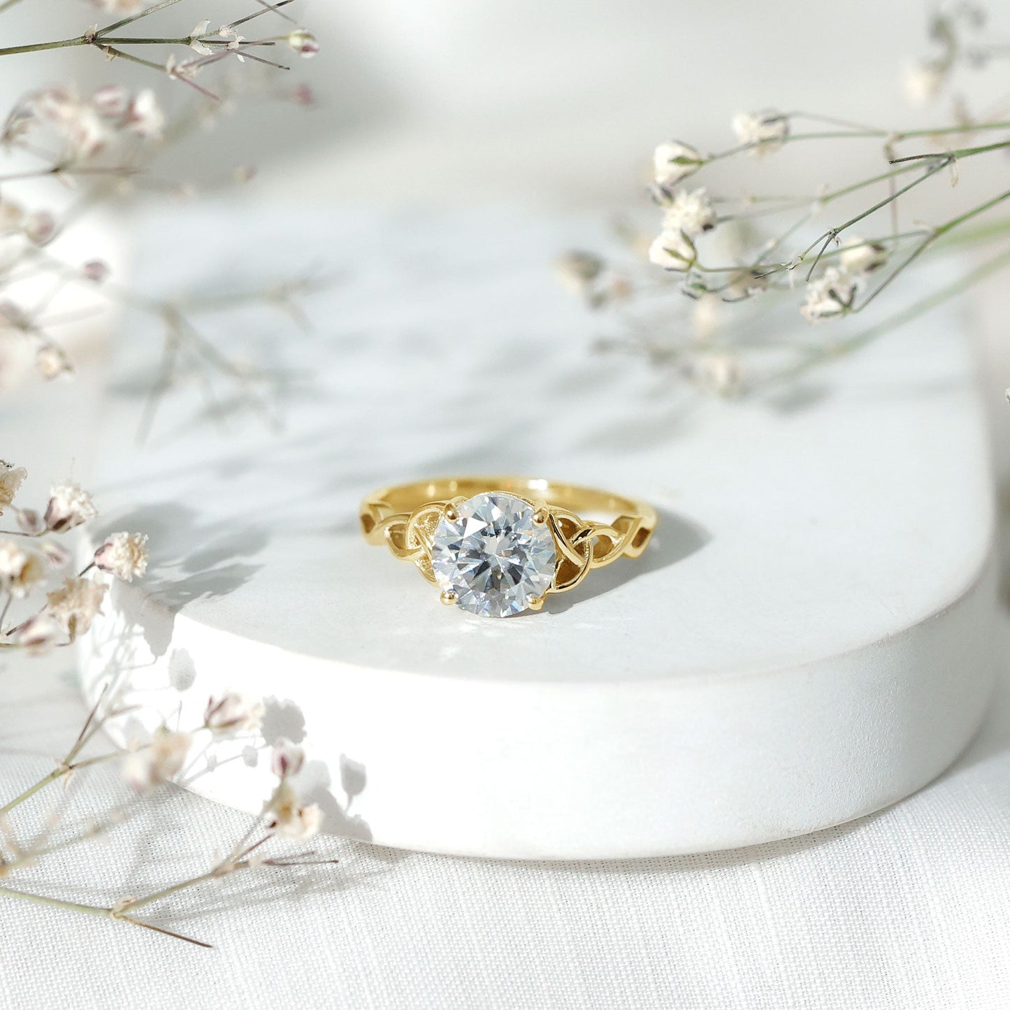 Lab Created 2 Carat Diamond Celtic Knot Engagement Ring