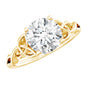 Certified Celtic Knot Lab Grown Diamond Round Engagement Ring