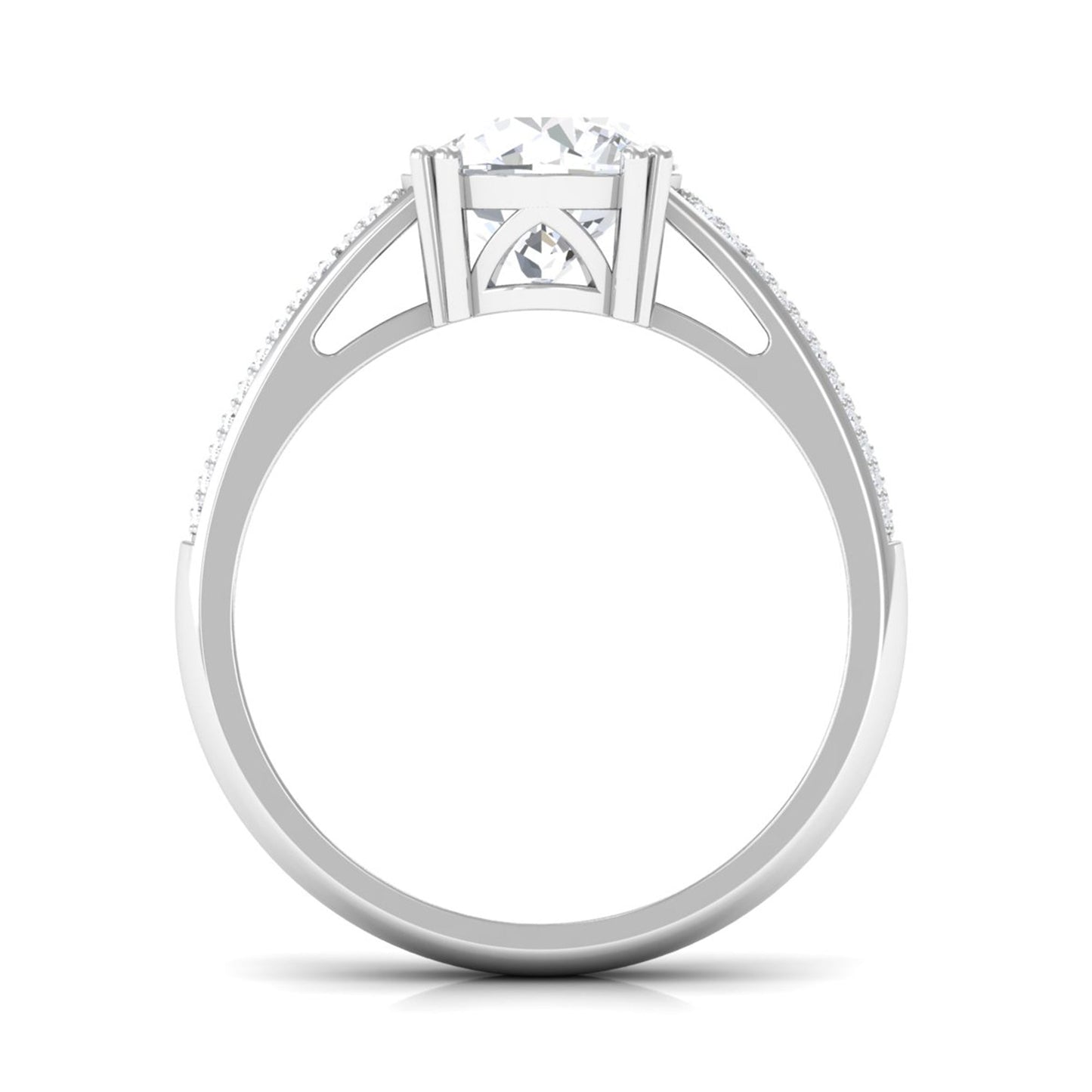 Lab Grown Diamond Engagement Ring With Double Prongs