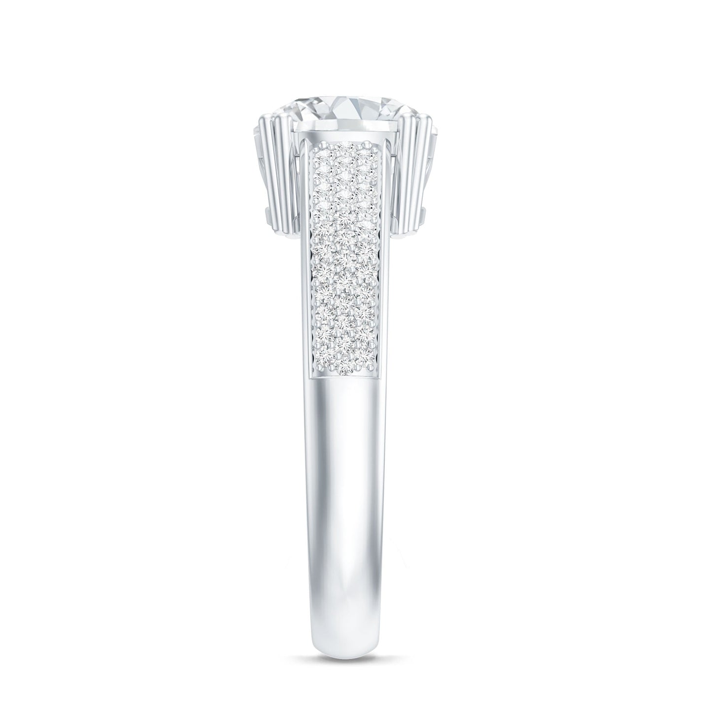 Lab Grown Diamond Engagement Ring With Double Prongs