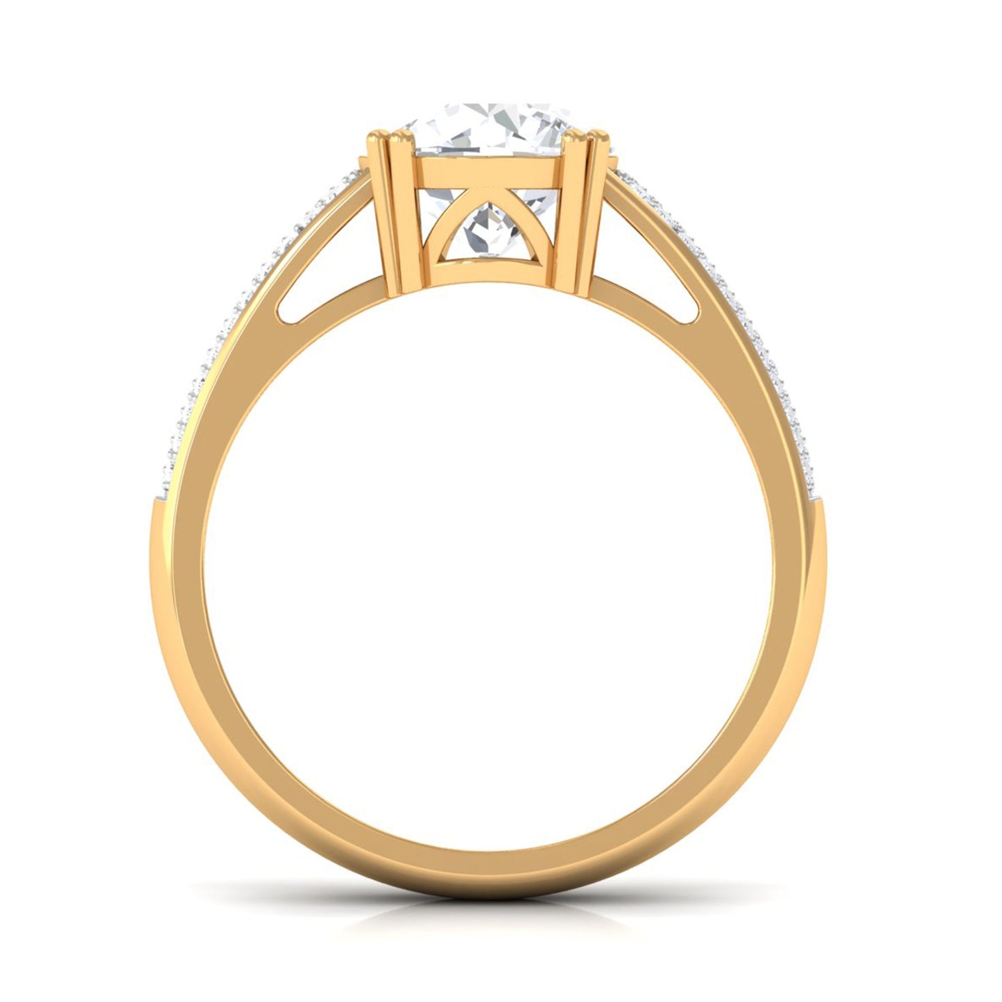 Lab Grown Diamond Engagement Ring With Double Prongs