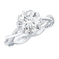 Round Cut Lab Grown Diamond Unique Engagement Ring