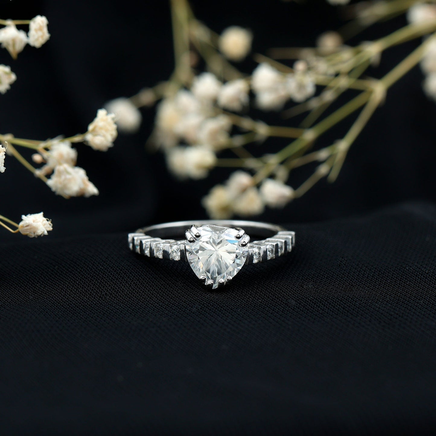 Certified 2 Carat Lab Grown Diamond Heart Engagement Ring for Her