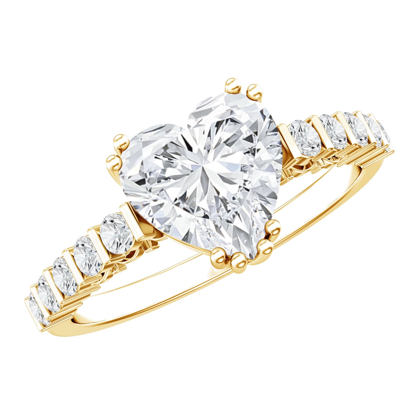 Certified 2 Carat Lab Grown Diamond Heart Engagement Ring for Her