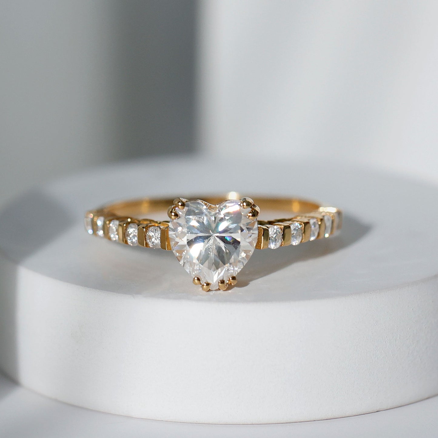 Certified 2 Carat Lab Grown Diamond Heart Engagement Ring for Her