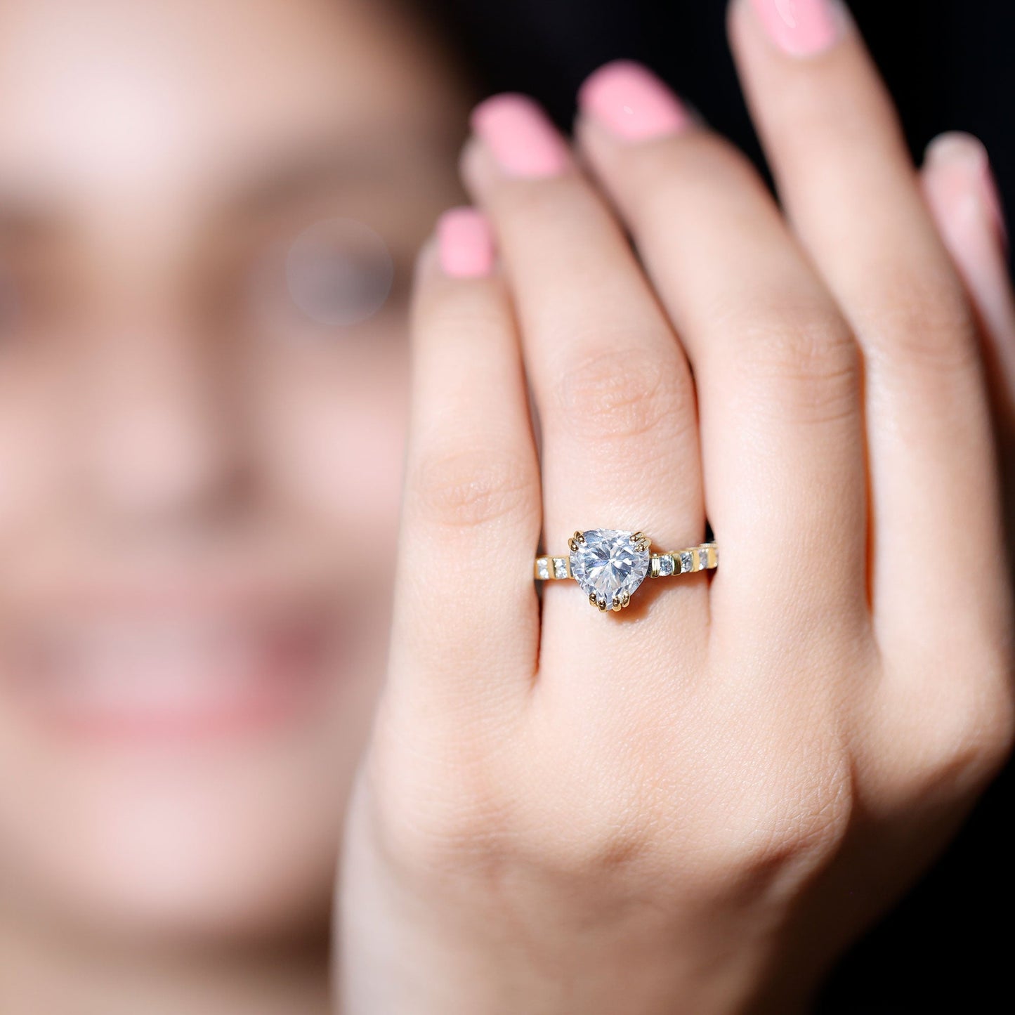 Certified 2 Carat Lab Grown Diamond Heart Engagement Ring for Her