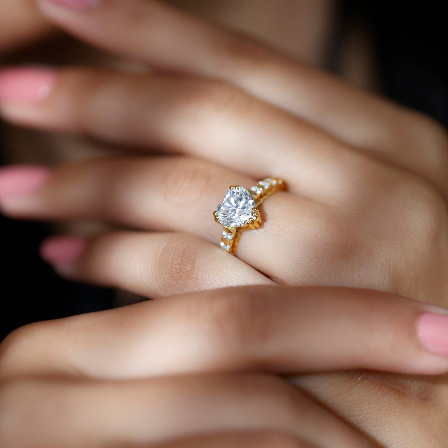 Certified 2 Carat Lab Grown Diamond Heart Engagement Ring for Her
