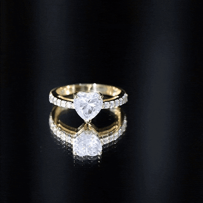 2 Carat Lab Grown Diamond Heart Engagement Ring For Women