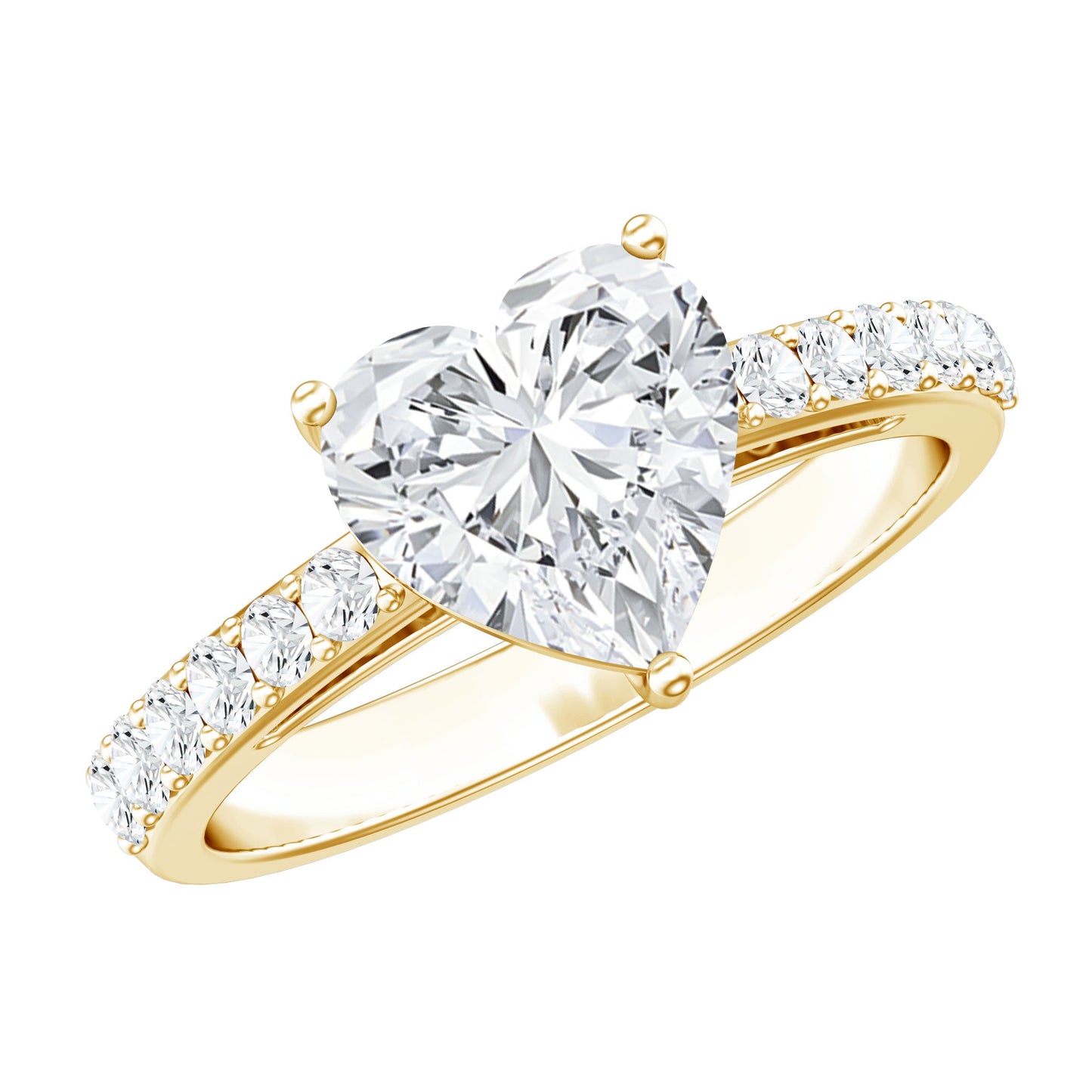 2 Carat Lab Grown Diamond Heart Engagement Ring For Women
