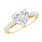 2 Carat Lab Grown Diamond Heart Engagement Ring For Women