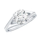2 Carat Lab Grown Diamond Solitaire Engagement Ring with Split Shank