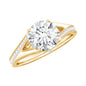 2 Carat Lab Grown Diamond Solitaire Engagement Ring with Split Shank